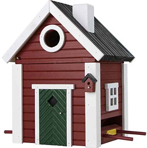 Wildlife Garden WG101 Multiholk Schwedenkate - Der Kombinierte Vogelfutterhaus und Nistkasten/Vogelhaus aus Holz