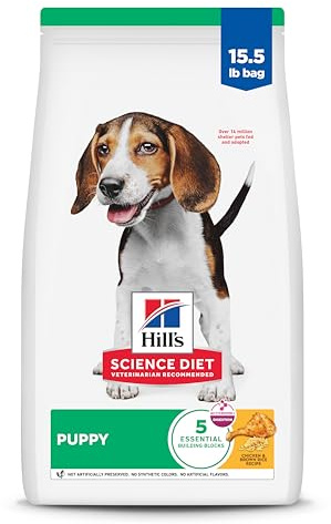 Hill's Science Diet Puppy Dry Dog Food, Chicken & Brown Rice, 15.5 lb. Bag