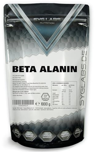 Beta Alanin - 1000g reines Beta Alanine Pulver - vegan und ohne Zusätze | mit Messlöffel