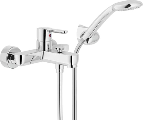 Nobili Rubinetterie Ab87110 Miscelatore Monocomando per Gruppo Vasca Esterno con accessori Collezione Abc Cromo