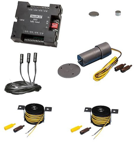 FALLER Car System Basic Set Components with Traffic Control & Sensors I Model Railway Accessories H0 Model Kit I Model Railway H0 & N Car System