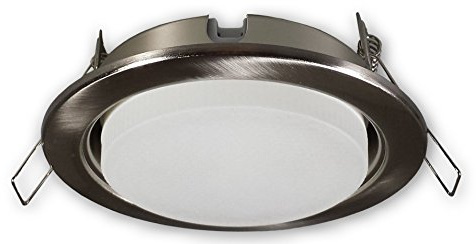 Dimmbarer LED Einbaustrahler GX53 230 V alu gebürstet (Edelstahl Optik) | Einbauleuchte Spot Strahler inkl. 7 W GX53 LED Leuchtmittel warmweiß | Deckeneinbaustrahler Deckeneinbauspot Einbauspot