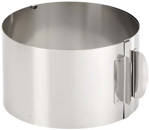 GEFU Tortenring TONDO XXL – Verstellbarer Backrahmen aus Edelstahl | Ø 16–32 cm | Hitzebeständig bis 300°C | Mit Griffen & Skalierung | Höhe 10cm