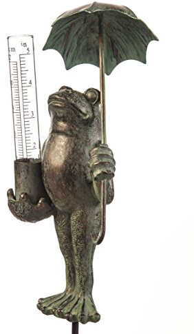 Evergreen Garden Pluviomètre décoratif Grenouille