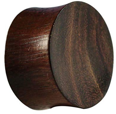 CHICNET Holz Plug Tunnel Unisex Ohrschmuck Teakholz Ohrstecker Ohrringe Plugs Holz 20 mm