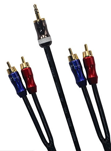 KK-A3.5to4 HiFi Cable - 3.5mm Male to 4-Male RCA Audio Adapter, Stereo Audio Splitter, Gold Plated Plug, 4n OFC Pure Copper Wire - 3.28ft (1M)