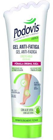 podovis, Gel antifatiga, con l' Efecto Ice y Dona tacto de immediato para pies y piernas, aliviar Elimina Peso y affaticamento, 150 ml
