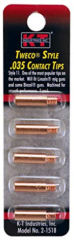 K-T Industries 2-1518 - Tweco® Style Contact Tips - .035 (5pk)