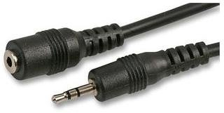 Cable-Core 2.5mm Stereo Jack Male - Female Extension cable lead 5m