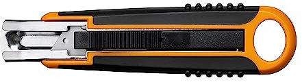Fiskars Sicherheits-Cuttermesser, 18 mm, Schwarz/Orange, 1004683
