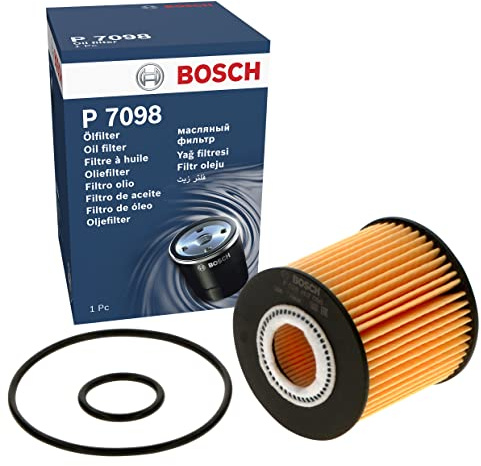Bosch Automotive P7098 – oljefilter bil | Separerar sot- och metallpartiklar från motoroljan - möjliggör tillförlitlig motorsmörjning
