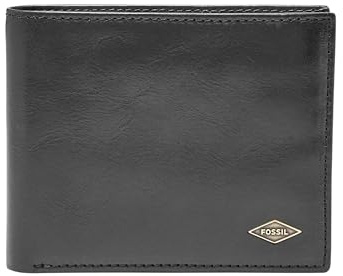 Fossil Portafoglio uomo, Nero flipid, Taglia unica
