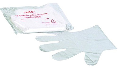 Einmalhandschuhe, Paraffinbad-Handschuhe PE Einweg, Einheitsgröße, Kosmetex, 100 Stück, Einweghandschuh