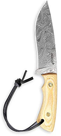 Perkin Handgjord damaskkniv jaktkniv med slida – WBC120