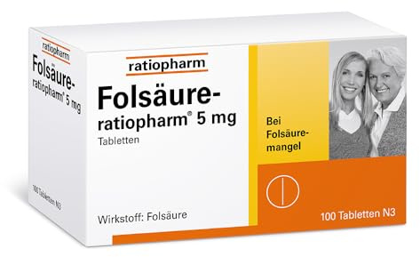 Folsäure-ratiopharm® 5 mg Tabletten, 100 Tabletten | Optimal versorgt bei Folsäuremangel