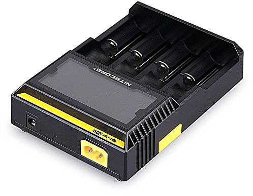 NiteCore Digicharger D4 universalladegrät für Li-Ion/IMR/LiFePO4/NiMH/Ni-Cd Akku (LCD-Display, Output Current: 4X 375mA)