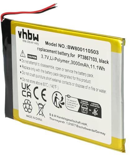 vhbw batteria compatibile con RCA RCT6077W2 tablet (3000mAh, 3,7V, Li-Poly)