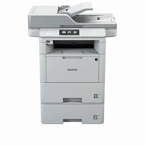 Brother MFC-L6800DWT A4 MFP mono Laserdrucker (46 Seiten/Min., Drucken, scannen, kopieren, faxen, 1.200 x 1.200 dpi, Print AirBag für 750.000 Seiten), Weiß