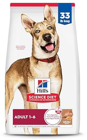 Hill's Science Diet Adult 1-6 Dry Dog Food, Lamb Meal & Brown Rice, 33 lb. Bag
