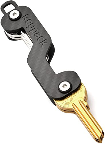 Keypack | Organizador de llaves con multiherramienta 12 en 1 | Porta llaves para hasta 16 llaves | Llavero | Caja de llave de carbono