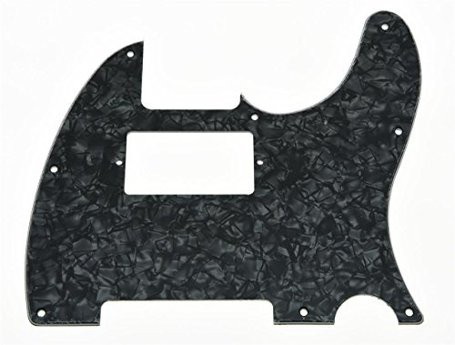 Kaish 8-Loch Tele-Stil Humbucker Schlagbrett TL Gitarren-Schlagbrett für Telecaster/Tele Black Pearl