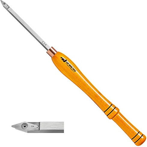 Easy Wood Tools Mid Size Detailer (7300) mit Hartmetalleinsatz Cutter Drehmaschine Holzdrehwerkzeug Schaber mit Ahorn Hartholz