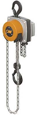 CM 5631A Steel Hurricane Hand Chain Hoist with Hook Mounted, 4000 lbs Capacity, 20' Lift Height