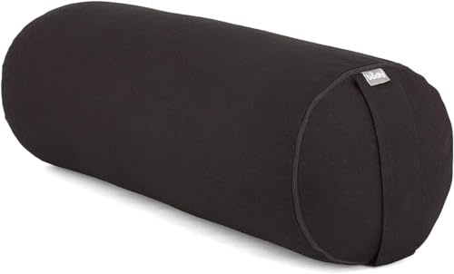 Bodhi - Cuscino a rullo da yoga, 65 x 23 cm, in cotone robusto, fodera amovibile, lavabile a 30 °C, passante per trasportarlo, imbottitira e colore a scelta