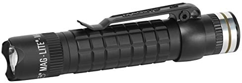 Mag-Lite MAG-TAC Rechargeable Crowned Bezel, wellenförmiger Kopfabschluss, wiederaufladbare LED Stab-Taschenlampe, 543 Lumen, 14,7 cm, schwarz TRM4RA4L