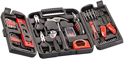 AGT Werkzeugkoffer bestückt: Universal-Werkzeugset im Koffer WZK-501, 50-teilig (Werkzeug Kasten, Kleiner Werkzeugkoffer, Aufbewahrungsbox)