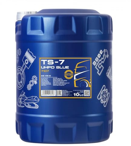 10 liter MANNOL TS-7 UHPD blå 10W-40 API CJ-4 motorolja syntetisk motorolja