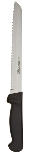 Dexter-Russell Basics P94803B 8 Scalloped Bread Knife with Black Polypropylene Handle