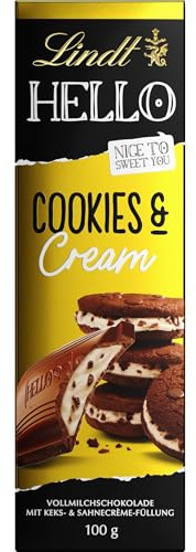 Lindt Schokolade | HELLO Cookies&Cream, 100g Tafel, Geschenk