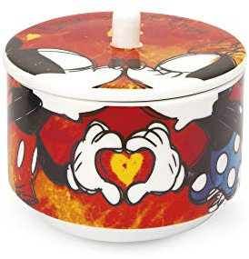 Disney Egan PWM41/S Azucarero, modelo Sweet Love, porcelana, rojo