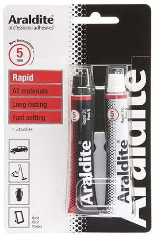 Araldite Lot de 4 tubes d'époxy rapide 15 ml