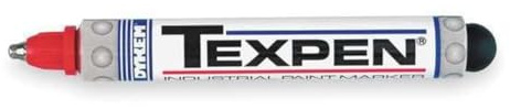 Dykem TEXPEN® Markörer röd stål medium spets