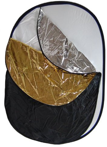 DynaSun WOS2002 Set Pannello Riflettente Professionale Multifunzione Pieghevole, Bianco/Nero/Argento/Oro