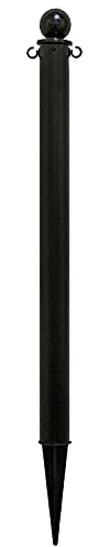 Mr. Chain Deluxe Ground Pole, Black, 2.5-Inch Diameter x 35-Inch Height, Pack of 6 (95403-6)