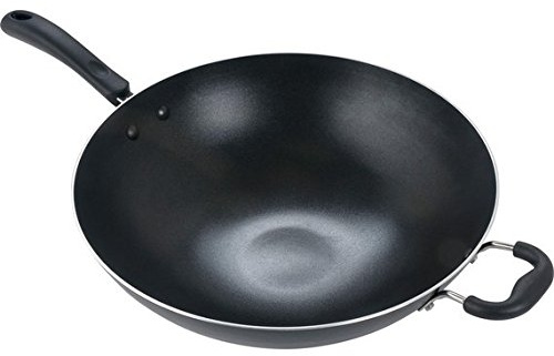Tefal Wok Jumbo 115144788 Wok en aluminium avec poignée d'aide 36 cm