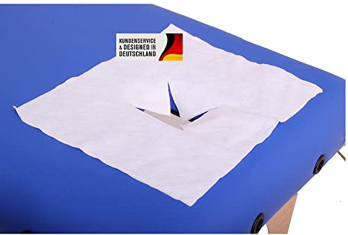 Promafit Nasenschlitztücher Einweg 500 STK. Mit X-Ausschnitt Für Die Massageliege - Nackenkissen Kopfstütze Hygieneauflage - Hygiene Massagezubehör