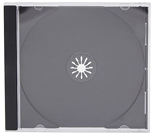 CD/DVD Jewel 10,4 mm fodral för 1 skiva med svart bricka (paket med 10) Dragon Trading®