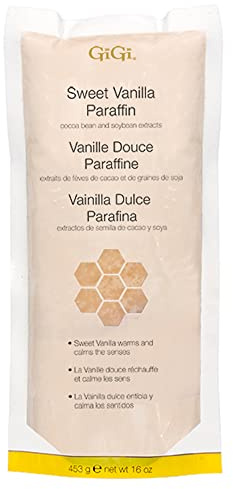 GiGi Sweet Vanilla Paraffin Wax Refill for Hand and Feet, Beige, 16 oz