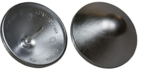 Gartenwelt Riegelsberger Pfostenkappe rund ø 130 mm Aluminium blank Kappe für Pfosten mit Dorn Zaunkappe Abdeckkappe