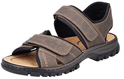Rieker Men's 25051 Sandals, Gray, 8 UK