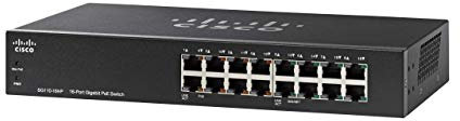 Switch non gestito Cisco SG110-16HP con 16 porte Gigabit Ethernet (GbE) più PoE di 64 W, protezione limitata a vita (SG110-16HP-EU)