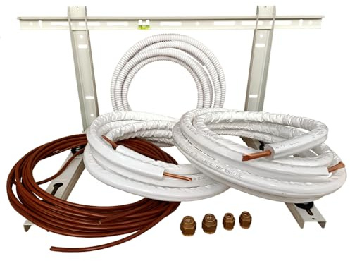 Prodotti kit - kit d'installation pour climatiseur mono-split - tube en cuivre de 2 m 1/4'' + 1/2'' avec support mural