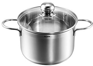 Kopf Fleischtopf Josie (Ø 16 cm, Höhe 10,5 cm, 1,95 Liter, Edelstahl, kleiner Topf, Kochtopf, Induktion)
