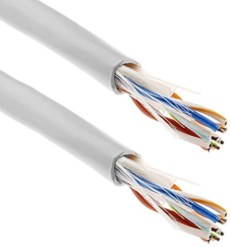 BeMatik - Bobina Cable UTP categoría 6 24AWG rígido Gris 305m