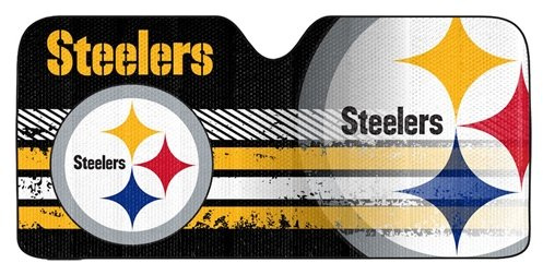 FANMATS Pittsburgh Steelers Sporty NFL-Team Vehicle Interior Sun Shade - 59x27 for All Vehicle Types