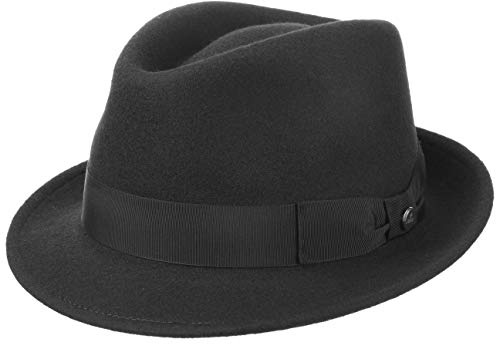 LIERYS Classic Wool Trilby Hut Damen Herren Wollfilz Outdoor wasserabweisend Packable Fedora Sommer Winter